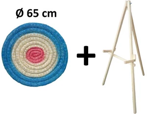 Runde Strohzielscheibe Ø 65 cm farbe + Ständer Bogenschießen Zielscheiben - Bild 1 von 24