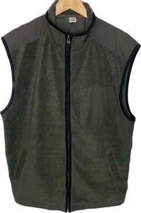 Target fleece vest sleeveless jacket mens 3XL olive green full zip Y2K gorp - Picture 1 of 7