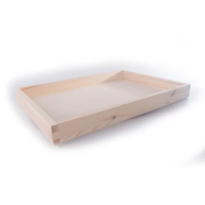 Rectangular Wooden Slim Flat Open Top Box /35x25x3cm Pine Display Tray Container - Image 1 of 4