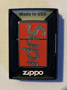 Brand New- Old Stock Supreme Swarovski Crystal Zippo Lighter With Box Nice Peace - Picture 1 of 5