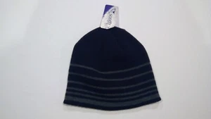 NWT Igloos Men's Knit Beanie Black and Gray stripped One Size Fits all - Picture 1 of 2