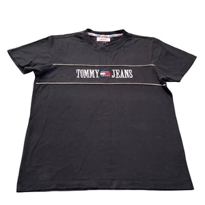Tommy Jeans T-Shirt Herren Medium schwarz gesticktes Logo Kurzarm Rundhals - Bild 1 von 4