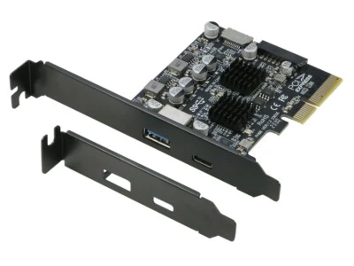 PCIe to USB 3.2 Expansion Card 5Gb, PCI-e to 20Pin + Type-E + USB 3.0 A + USB C - Image 1 of 4