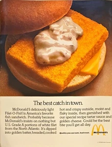 McDonalds The Best Catch In Town Filet-O-Fish Sandwich 1979 Vintage Print Ad - Bild 1 von 1
