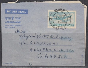 India - Jul 1963 Aerograma a Canadá - Imagen 1 de 1
