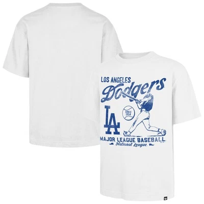 Men's '47 White Los Angeles Dodgers Regional Batter Foundation T-Shirt - Image 1 of 3
