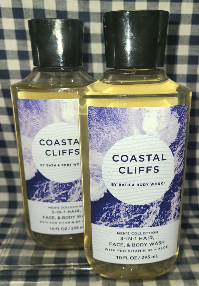 Paquete de 2 NUEVO lavado 3 en 1 para hombre Coastal Cliffs 10 oz baño y cuerpo funciona ¡ENVÍO GRATUITO! Foto 1 de 1