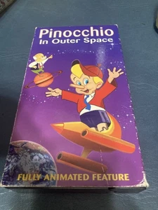 Pinocchio In Outer Space VHS Tape 1992 Fully Animated Feature Rare Slip Cover - Picture 1 of 5
