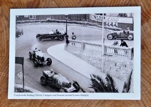 Czaykowski Leading Chiron around Loews Corner Monaco Bugatti Card - Picture 1 of 2