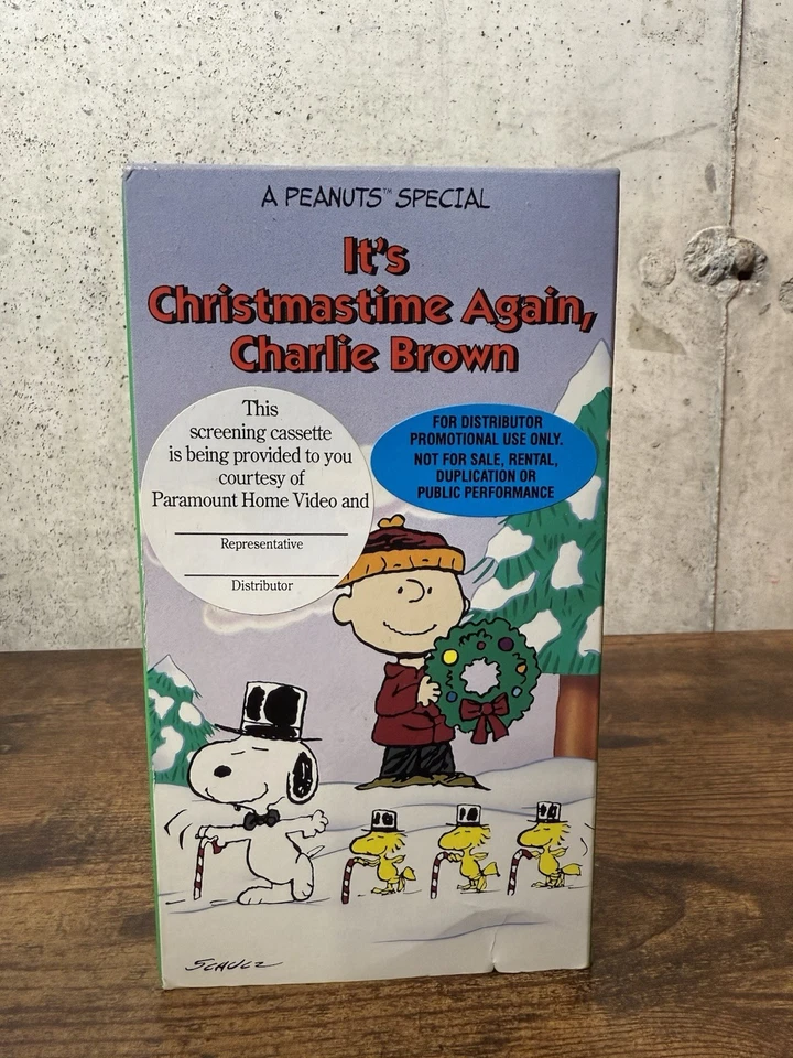 It's Christmas time Again Charlie Brown VHS Promo Peanuts 1992 Rare Htf - Image 1 of 4