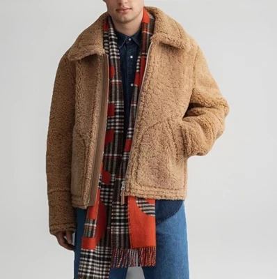 Gant Shearling Jacket 7006164 Warm Khaki XXL - Image 1 of 4