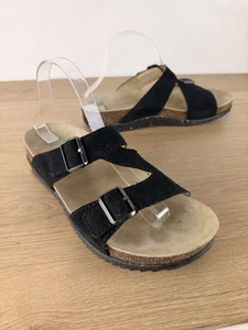 Dansko Dayna Sandale Damen 42, US 11,5 Schwarz Wildleder Pantoletten Keilabsatz Schuhe 2106470200 - Bild 1 von 10