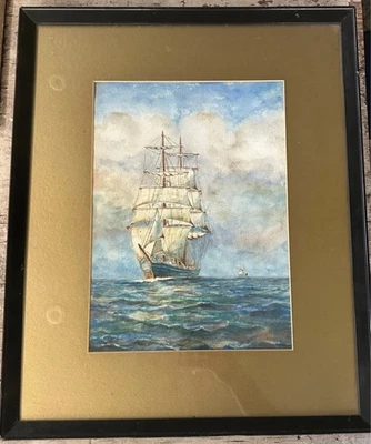 Original Watercolour "Steam and Sail" by JH Jones 1943 - Image 1 of 4
