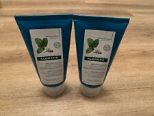 2 x Klorane Anti Pollution Protective Conditioner Aquatic Mint Rinse Out 150ml