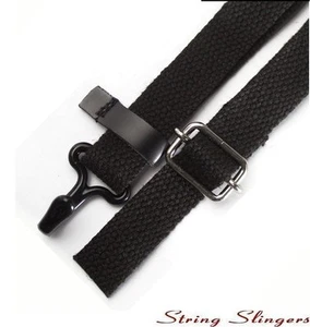 TGI TGSUKBK Ukulele Woven Cotton Strap, Black - Picture 1 of 1