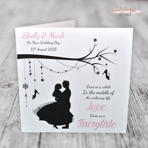 Personalised Fairytale Wedding Day Card - Picture 1 of 10