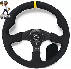 NEW REINFORCED NRG INNOVATIONS STEERING WHEEL RST-012SA-Y + USPL AIR FRESHENER - Picture 1 of 5