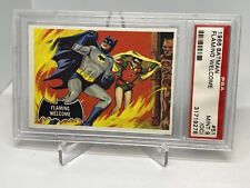 1966 Topps Batman Black Bat #51 Flaming Welcome Card PSA 9 POP 12 SCARCE ICONIC