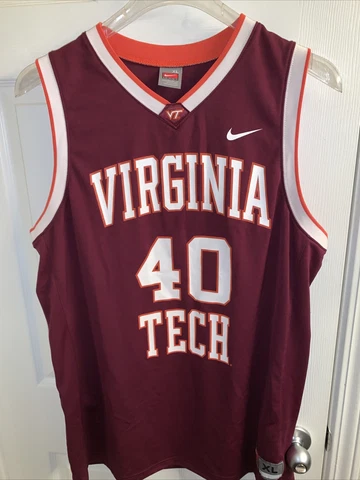 VIRGINIA TECH HOKIES NCAA College Basketball Jersey #40 NIKE MENS XL Cover