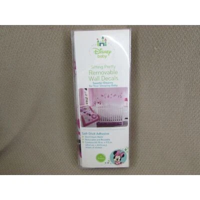 Calcomanías de pared extraíbles bonitas para sentarse bebé de Disney Minnie 4 hojas Foto 1 de 4