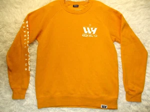 Warhorse Barbell Club Sweatshirt Men's Size M Medium Yellow Long Sleeve Pullover - Picture 1 of 14