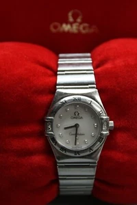 Omega Constellation “My Choice” Mini Ladies Watch SS MOP Quartz Dia w/Box 1566.7 - Picture 1 of 11