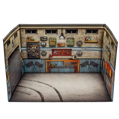 1/25 scale Repair Garage Diorama fits Carrera, Scalextric, Eldon, Lionel & more! - Image 1 of 4