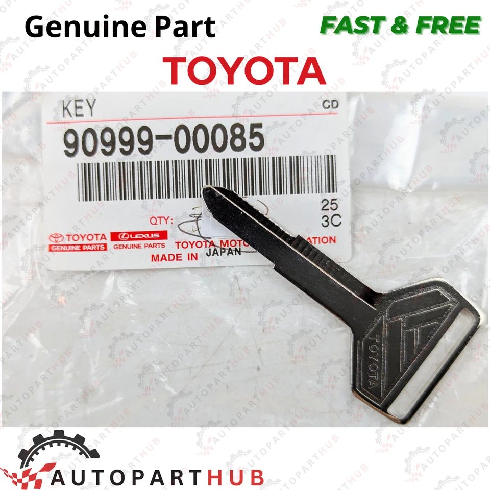 Genuine Toyota Corolla Tercel 4Runner Celica Supra Uncut Metal Steel Key Blank - Imagem 1 de 4