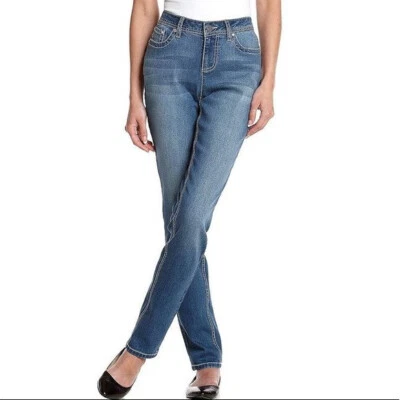 Earl Women's Skinny Chevron Pocket Jeans Size 12P Petite (33” X 27.5” NEW Tags - Image 1 of 4