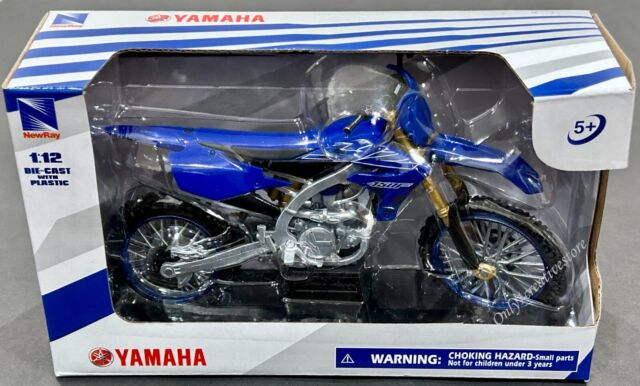 Moto de Ferro Trilha Miniatura Yamaha YZ 250 1:6 na Caixa New-Ray