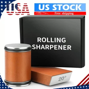 Diamond Rolling Knife Sharpener Straight Edge Roller Knife Sharpening 2-Angle - Picture 1 of 7