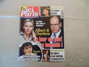 ICI PARIS N°3510 10 OCTOBRE 2012 ALBERT ET CHARLENE SOPHIE MARCEAU NOAH E74 - Imagen 1 de 1