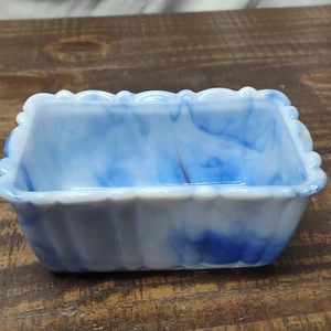 Vintage Akro Agate Vase Bowl Made in the USA marble ruffled edge - Picture 1 of 12