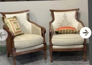 Tommy Bahama Set of 2 Accent Chairs - Picture 1 of 6