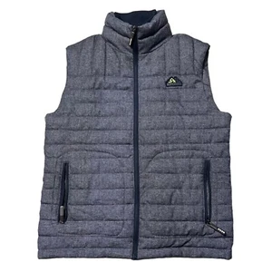 Navy Superdry Gilet Puffer Mountain Supply Goods Men’s Size Medium Polyester - Picture 1 of 5