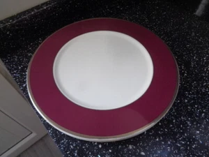 VILLEROY & BOCH ROUND SERVING PLATTER X 2 - BURGUNDY - Picture 1 of 3