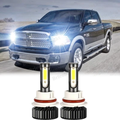 For 2003 2004 05 Dodge Ram 1500 2500 3500 2X 6000K White LED Headlight Bulbs Kit - Image 1 of 4