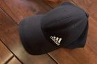 Adidas Baseball Cap Sun Golf Hat Black White 3 Stripe Logo