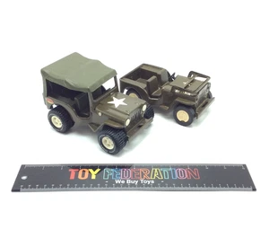 Lote De 2 De Colección TONKA Verde Ejército JEEPS - Imagen 1 de 13