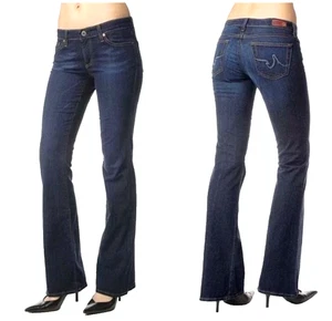 AG ADRIANO GOLDSCHMIED JEANS dunkel niedriger Bund weites Bein ausgestellt 215 $ 29 lang - Bild 1 von 7