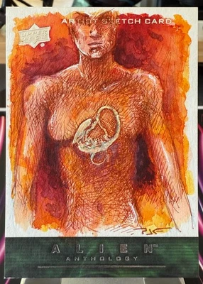 2016 Upper Deck Alien Anthology Sketch Patricio Carrasco 1/1 [y0845] - Image 1 of 2