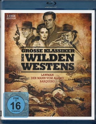 Man From The Alamo, Barquero, Lawman - BLU RAY DISC - x 3 classic westerns - - Image 1 of 2