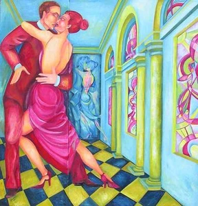 57"- TANGO________________ORIGINAL PAINTING by ANNA !!! - Picture 1 of 1