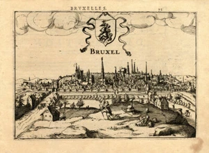 Antique Print-BRUSSELS-BELGIUM-Guicciardini-1613 - Picture 1 of 1