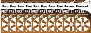 60x Panasonic 312 PR41 Hearing Aid Batteries PR-312/6BL PR312 (10x6 Blister) - Picture 1 of 3