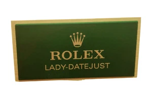 Mini placa de latón verde Rolex Datejust genuina - Imagen 1 de 2
