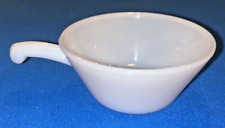 Anchor Hocking Fire King Milk Glass Soup Bowl with Handle Oven Proof USA 1976