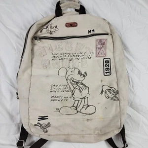 Disney Mickey Mouse Adults White Backpack Casual Outdoors Theme Parks Mickey - Picture 1 of 10
