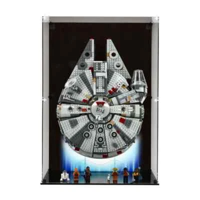 UNIQUEDISPLAY EINZIGARTIGE VITRINE Vitrine für Lego 75257 Millennium Falke vertikal