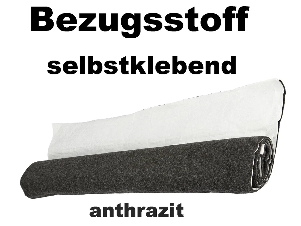 Teppich Nadelfilz Stoff Bezug Bezugsstoff SELBSTKLEBEND anthrazit 140cmx70cm - Bild 1 von 1